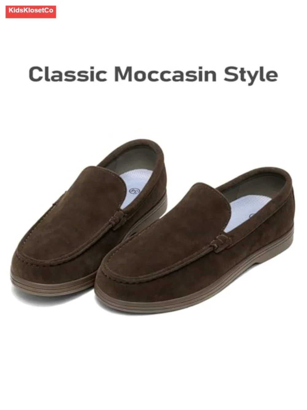 Kids Suede Loafers Slip-On Penny Dress Shoes Boys Casual Mocc